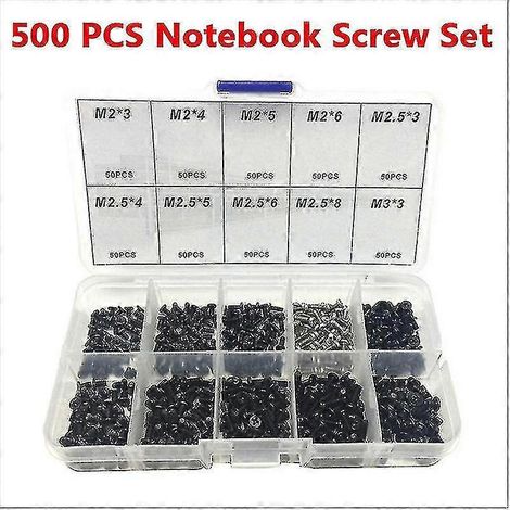 500-teiliges Set Laptop-Schrauben, Universalschrauben M2, M2.3, M3, Hfmqv