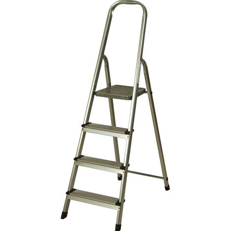 Échelle en aluminium à 4 marches, 1 unité par paquet.