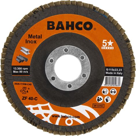 Disque à lamelles pour acier inoxydable et métal Bahco 3926-115IM-C40 (1/3)