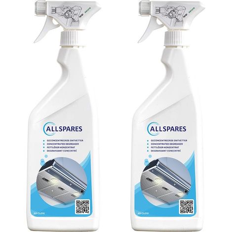 Desengrasante AllSpares (2 unidades) para filtros metálicos (500 ml) (1/2)