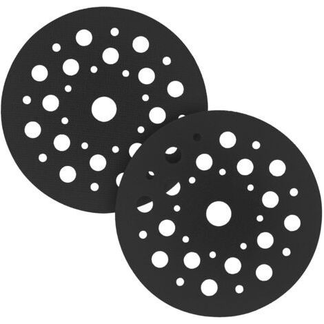 Lot de 2 protections de disque de ponçage Ø 125 mm 33 trous – Compatible avec Festool, Bosch, Dewalt et plus encore, tampon de protection pour ponceuse excentrique, tampon d'interface durable (1/3)