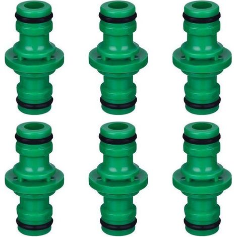 Connettore per tubo maschio doppio - AIMOONSA - connettore a doppia estremità 5×1.6 (verde) - confezione da 6 - Ø16 mm - plastica robusta (1/5)