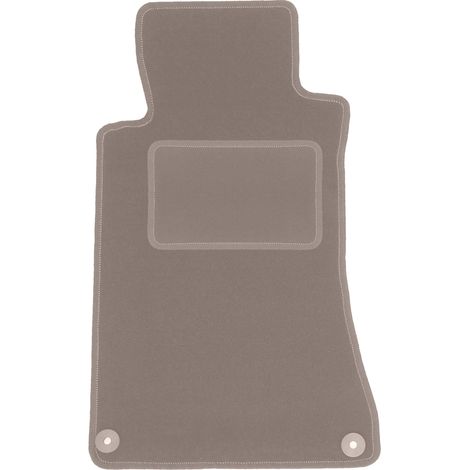 Fahrermatte aus Samt für: Mercedes C W203 Limousine, Kombi (2000–2008), beige