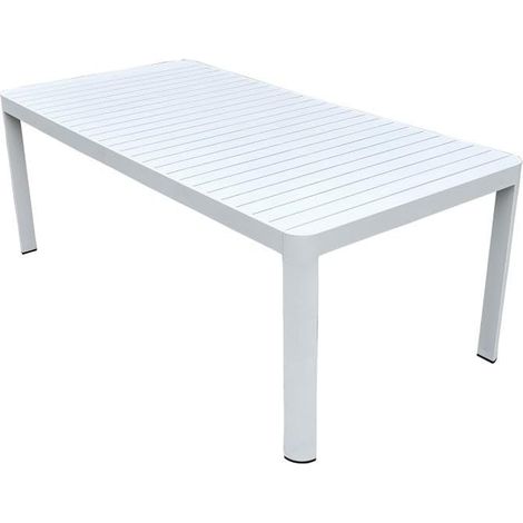 Table Extensible d'extérieur en Aluminium Blanc 75 x 240 x 90 cm (1/3)