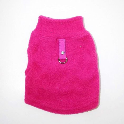 Ropa cálida de forro polar para perros, abrigo tipo chaleco grueso para otoño e invierno, para perros pequeños y medianos, camiseta, traje, chaqueta a cuadros con anillo de tracción 2 (1/5)