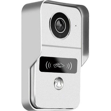 Sonnette vidéo intelligente TUYA avec écran tactile couleur 10 pouces (1080p) et Wi-Fi, compatible RFID et prise européenne. (1/5)