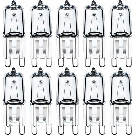 Ampoules Halogènes G9 45W Ampoules à Capsule Transparente G9 230V Blanc Chaud Intensité Variable Paquet de 10 (1/5)