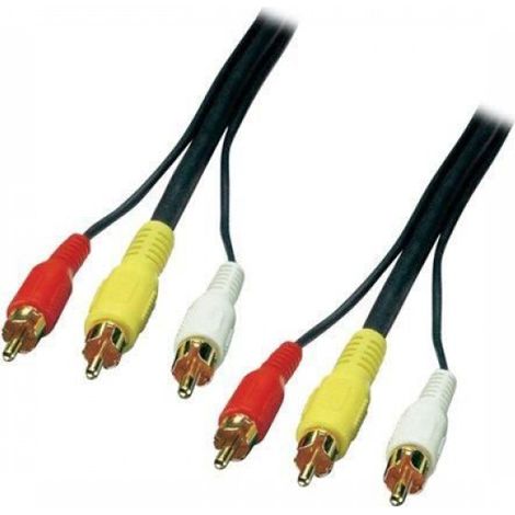Câble Rca - 20 M - Contacts Dorés - Vidéo + Audio Stéréo - 1 Pièce