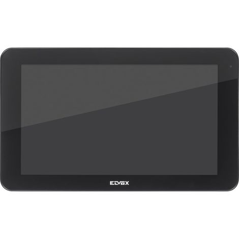 Vimar K42976 Kit videocitofonico da parete, 2 videocitofoni touch vivavoce Wi-Fi a colori LCD 7", 1 targa audiovideo 2 pulsanti, 2 alimentatori 40103, con staffe per il fissaggio a parete, nero