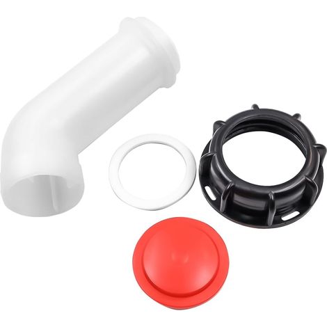 Lot de 2 robinets de sortie, adaptateur IBC S60 x 6 à filetage grossier, buse de sortie IBC, accessoires de réservoir IBC, couvercle de vidange, buse, bouchon de valve (1/5)