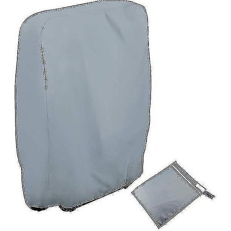 Housse de protection pour chaise longue pliante, transat ou bain de soleil, imperméable et anti-UV, grise. (1/3)