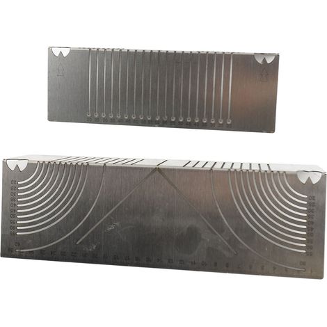 2 pièces outil de traçage d'angle et d'arc, scribe linéaire et courbe multifonction en acier inoxydable pour coupe de tuyaux et soudage (1/5)