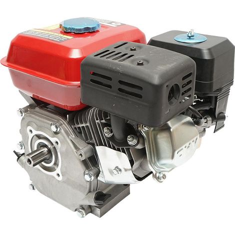 Motore a Scoppio 7.5 CV, Motore a Benzina 4 Tempi 196cc con Albero cilindrico scanalato Ø 25 mm e, Avviamento a Strappo Breckner Germany