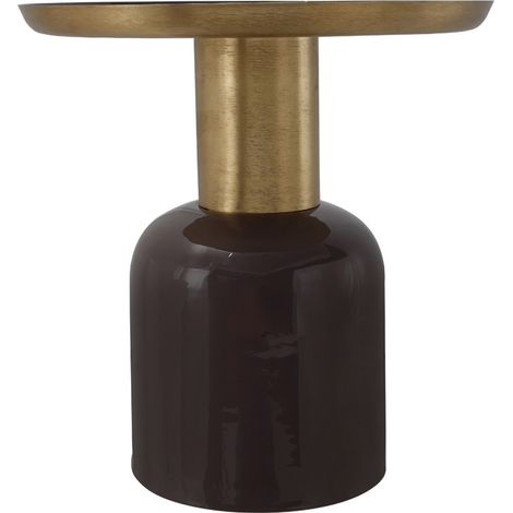 Tavolino Art Deco 825 in metallo lilla scuro e oro (1/3)