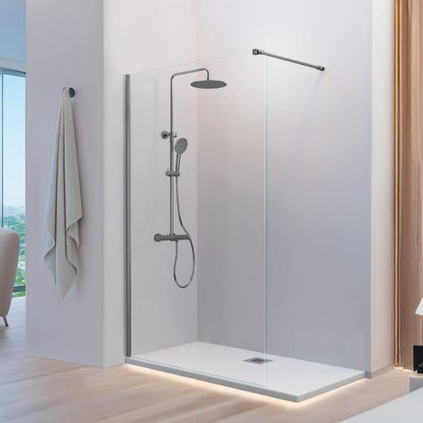 Mampara fija ducha 70  cm 1 hoja FRESH gun metal