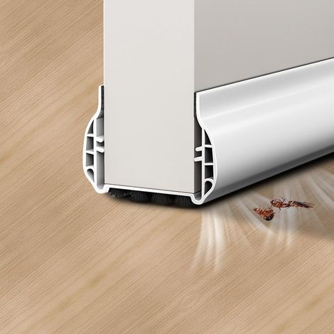 93cm Zugluftstopper für Türen mit Pelzige Basis, Luftzugstopper Selbstklebend Für alle Türen, Türdichtung Zugluftstopper, Stoppen Sie Gerüche und Insekten (1/4)
