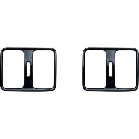 4 bandes de garniture de grille d'aération arrière intérieures automobiles noires brillantes pour Vezel HR-V HRV 2021 2022 (1/4)