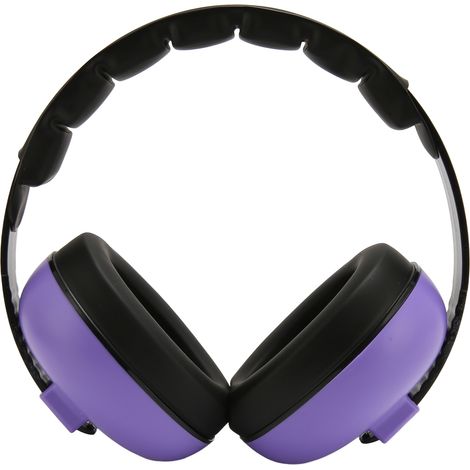 Casque antibruit bébé violet - Protection auditive enfants réglable, serre-tête léger anti-bruit, casque réducteur de bruit pour bébé, confortable et ajustable (1/5)