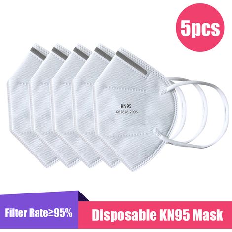 Stück KN95 Anti-PM2.5 Atemschutzmasken mit Staubfilter und Mundschutz