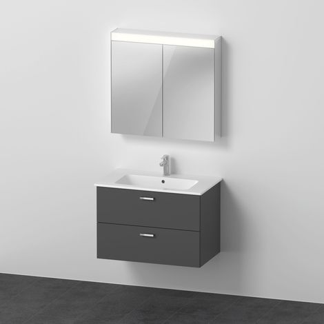 Duravit Xbase, juego de muebles de pared, con espejo LED, lavabo (1/5)