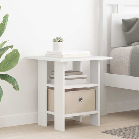 vidaXL Comodino con cassetto Bianco 41 x 40 x 45 cm Legno