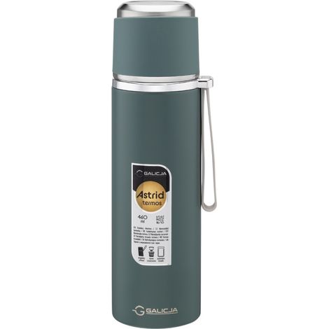 Thermos Astrid in acciaio inox 460 ml verde a doppia parete (1/2)
