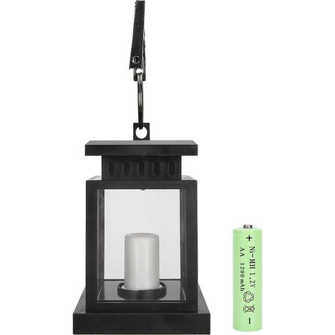 Bougie LED suspendue à énergie solaire, Simulation, pour décoration extérieure de jardin et de cour (1/5)
