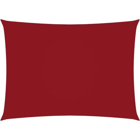 Voile de parasol Tissu Oxford rectangulaire 3,5x5 m Rouge (1/5)