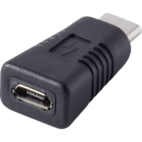 Renkforce USB 2.0 Adapter [1x USB-C® Stecker - 1x USB 2.0 Buchse Micro-B] rf-usba-11  vergoldete Ste (1/3)