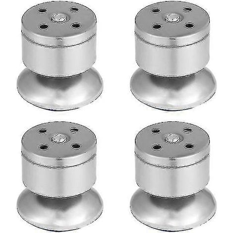 Quatre pieds de meubles en acier inoxydable, pieds de meuble TV, pieds de cuisine réglables, adaptés aux armoires, canapés et chaises (taille 6). (1/5)
