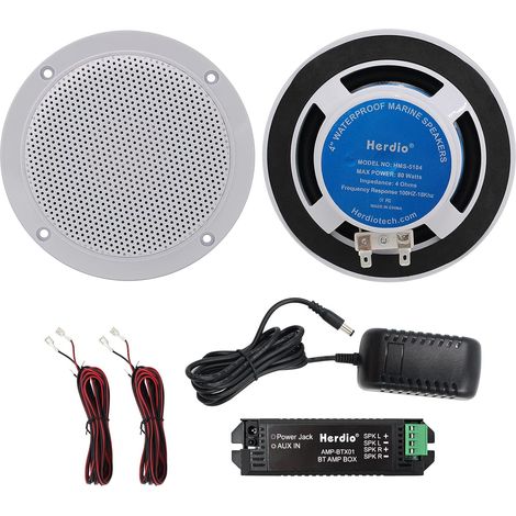 Kit de Haut-Parleur de Plafond,Compatible avec Bluetooth, étanche, pour la Salle de Bain, la Cuisine, la Maison et l’extérieur (1/5)