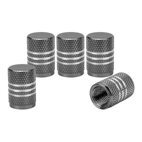 Aluminium Tire Valve Caps Grey