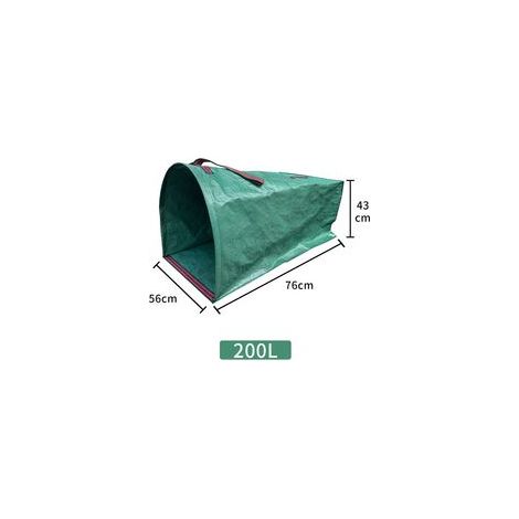 Sacs poubelle de jardin de 53 gallons, paquet de 2, sacs poubelle de grande capacité avec poignées, pour collecter les déchets de jardin, les feuilles mortes, etc., poubelle pliable. (1/5)