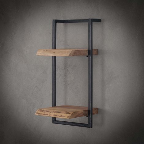 Etagère industrielle en acacia massif naturel 30 cm Marjorie I