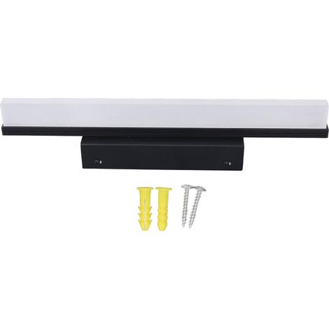 Ortviai Barre LED pour miroir de salle de bain – 40 cm, réglage 3 températures de couleur (3000K/4000K/6000K), finition noire (1/5)