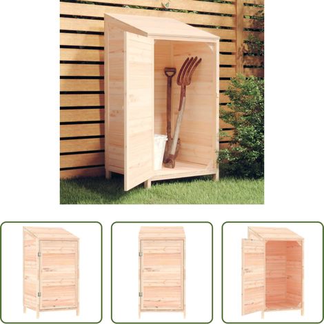 vidaXL Tanne - Geräteschuppen 55x52x112 cm Massivholz Tanne (1/5)