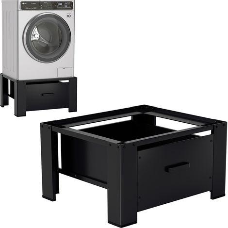 Wolketon Soporte universal para lavadora Base para lavadora Carga máx. 150 kg Negro (1/5)