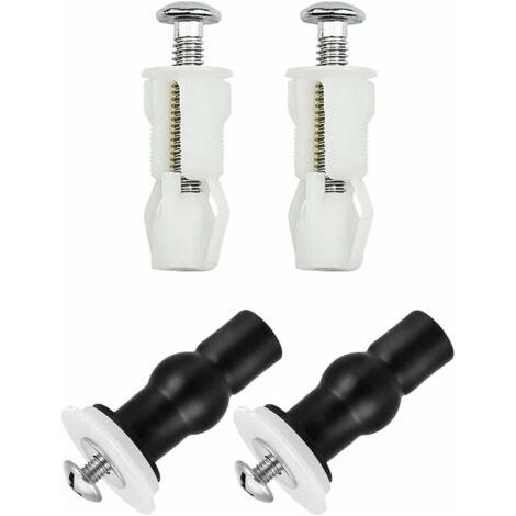 4 Pcs Abattant WC Fixations Charnières, Vis D'expansion pour Couvercle de Toilette Fixation Abattant WC Vis pour Lunette Toilette Ensemble, Pièces de Rechange pour Couvercle de Toilette (1/5)