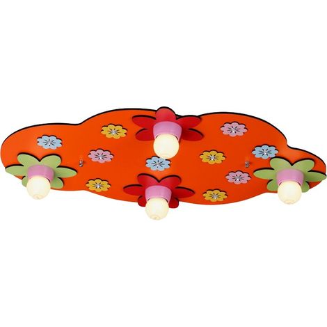 PLAFON DE TECHO INFANTIL NARANJA BLOOM (1/4)