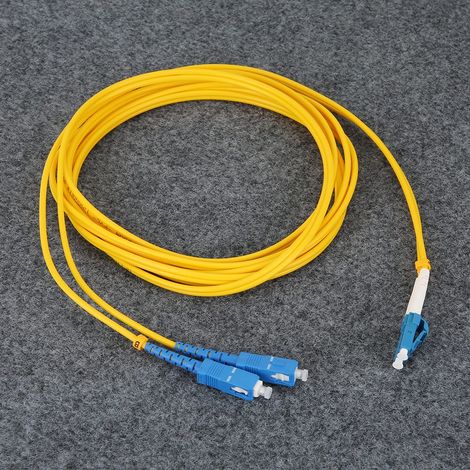 Câble de raccordement optique SC-LC monomode 3 mètres pour réseau en PVC (1/5)