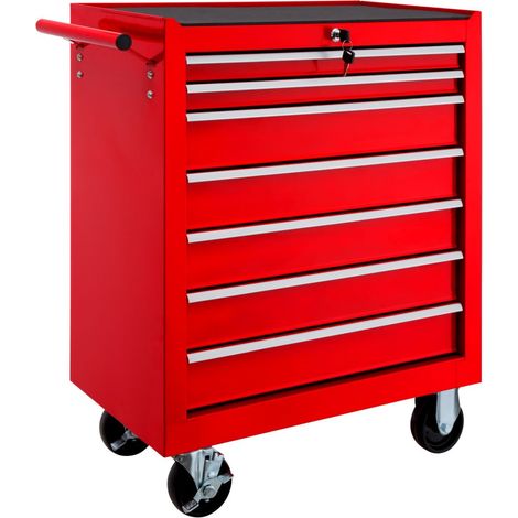 Carrello officina 7 cassetti rossi 3408115