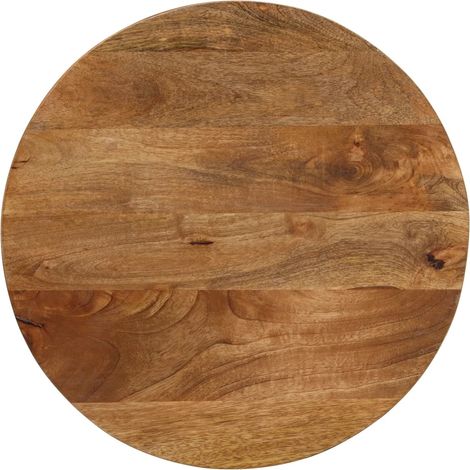 Tischplatte Ø 60x3,8 cm Rund Massivholz Mango