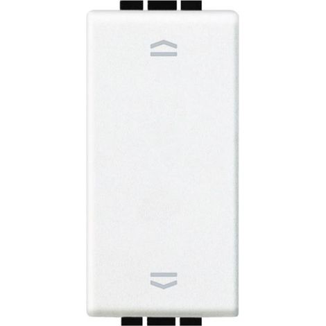 Pulsante livinglight doppio interbloccato 10a  bianco bticino n4037n