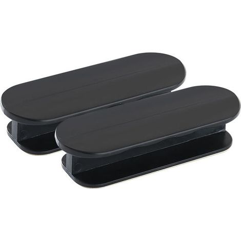 2 poignées de fenêtre de balcon sans perforation - Noires, poignées de porte-fenêtre, poignées de tiroir, poignées de meubles, portes vitrées (1/5)