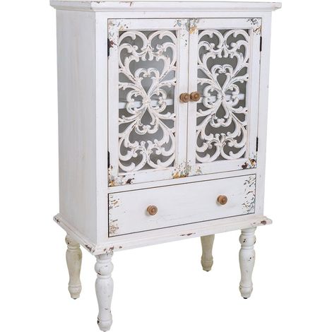 Vitrina de madera blanca 71x40x111 (1/5)