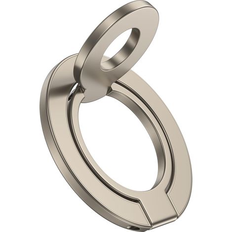 1 Stück, tragbarer magnetischer Handyhalter, doppelseitiger Handyhalter geeignet für iPhones, faltbarer Halter kompatibel mit Autohalterung, Tischhalterung, goldfarben. (1/5)