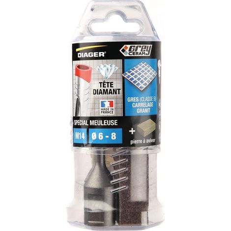 Set Grey Céram Bohrer M14 + 1 Schleifstein - DIAGER - 4230A