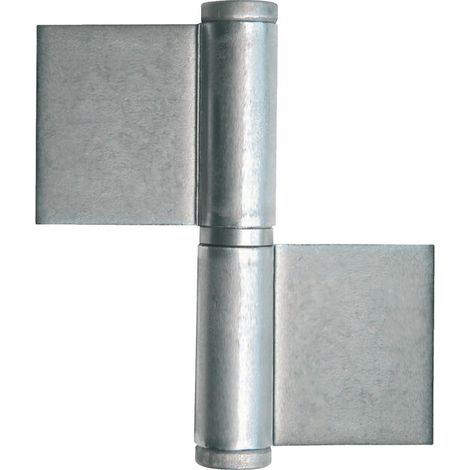 Paumelle grille inox roulée - Hauteur : 100 mm - Diamètre du nœud : 18.5 mm