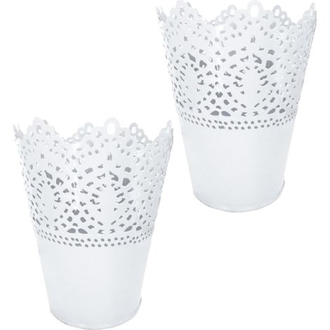2pièces Vase pour Fleurs Vase Fer pour Arrangements Floraux Décoratif pour Fleurs Pot De Fer (1/5)