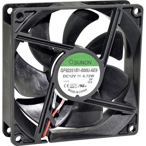 Sunon GF92251B1-000U-AE9 Axiallüfter 12 V/DC 127.3 m³/h (L x B x H) 92 x 92 x 25 mm